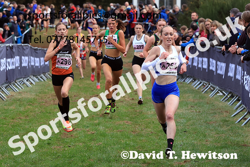 Womens Under-17s 2024 National Cross Country Relays, Berry Hill Park, Mansfield.   Photo: David T. Hewitson/Sports for All Pics